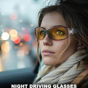 Polarized Anti Glare Yellow Night Driving Glasses